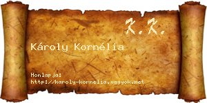 Károly Kornélia névjegykártya